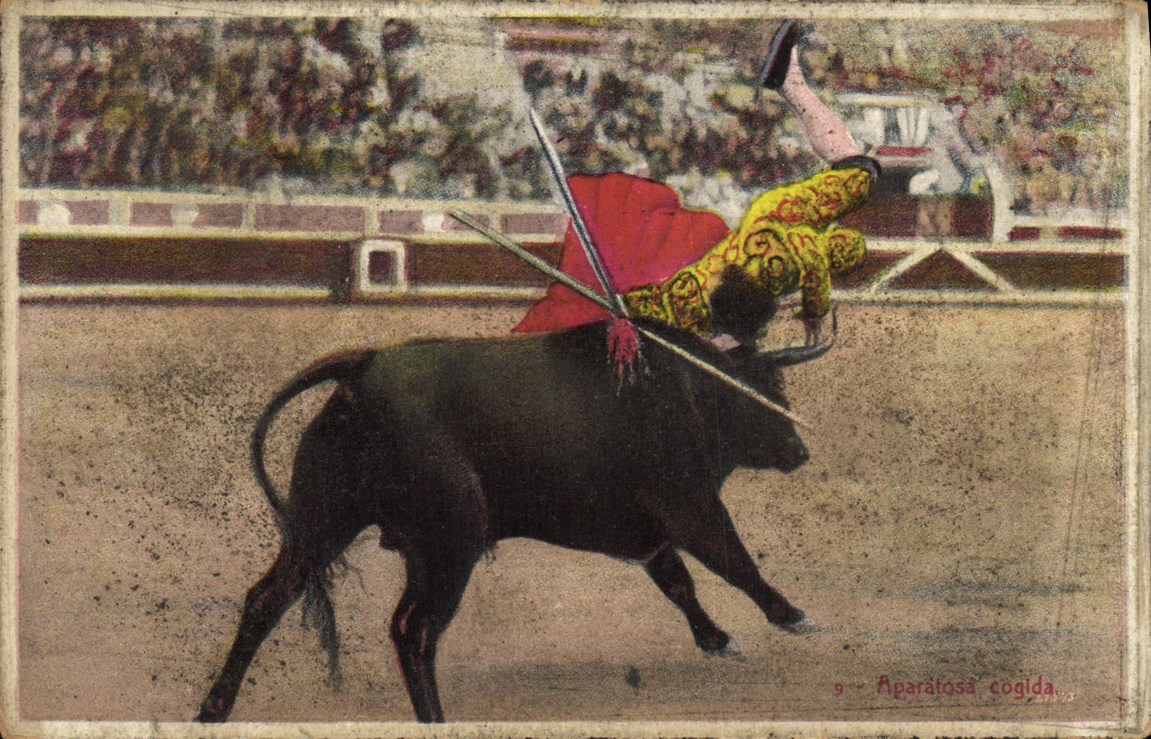 CPA Corrida Course de taureaux Aparatosa cogida
