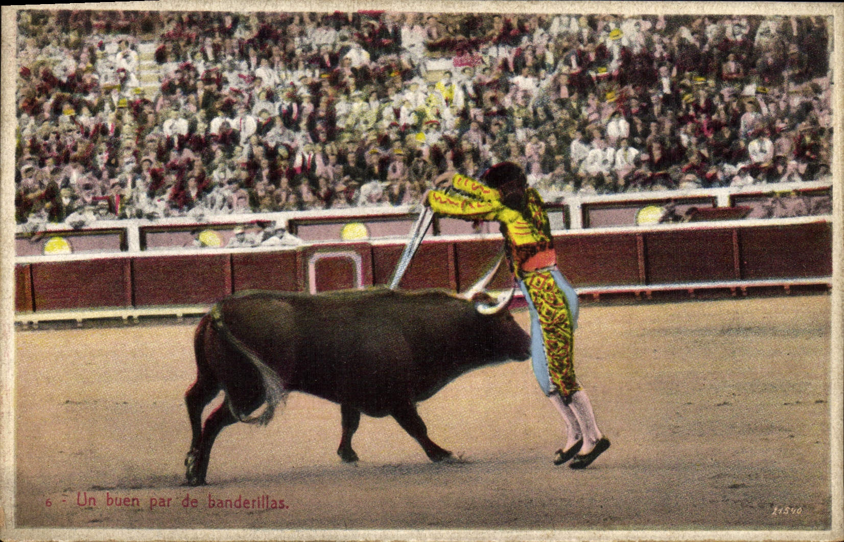 CPA Corrida Course de taureaux Un buen par de banderillas