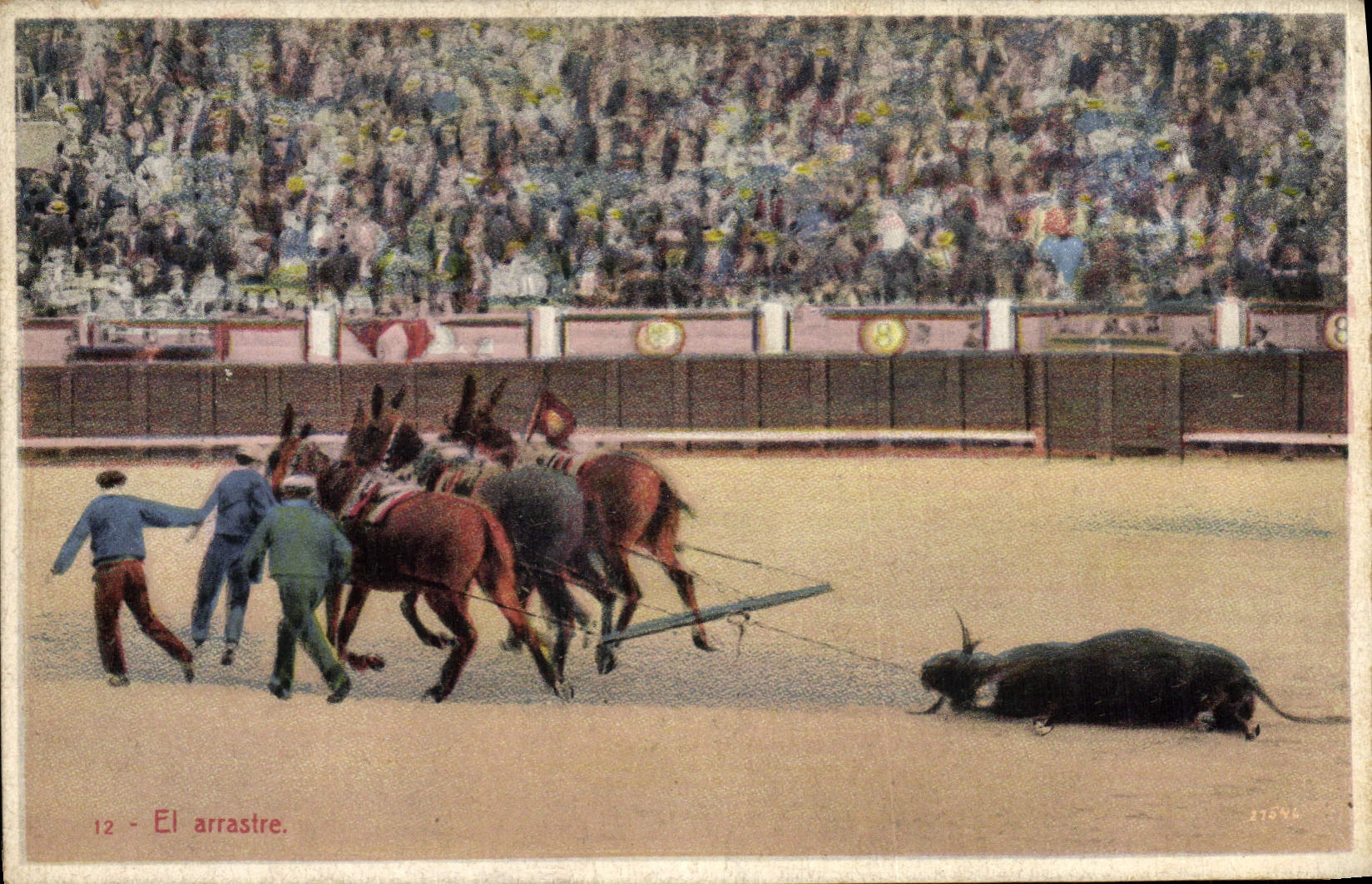 CPA Corrida Course de taureaux El arrastre 