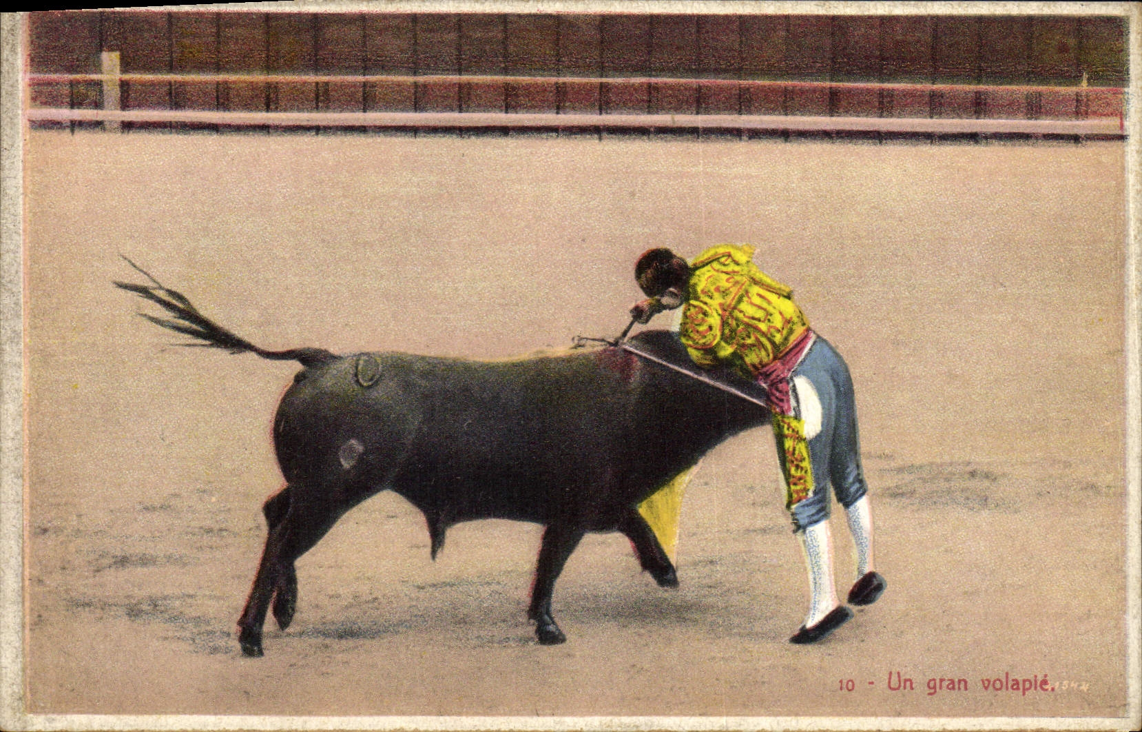 CPA Corrida Course de taureaux Un gran volapie 