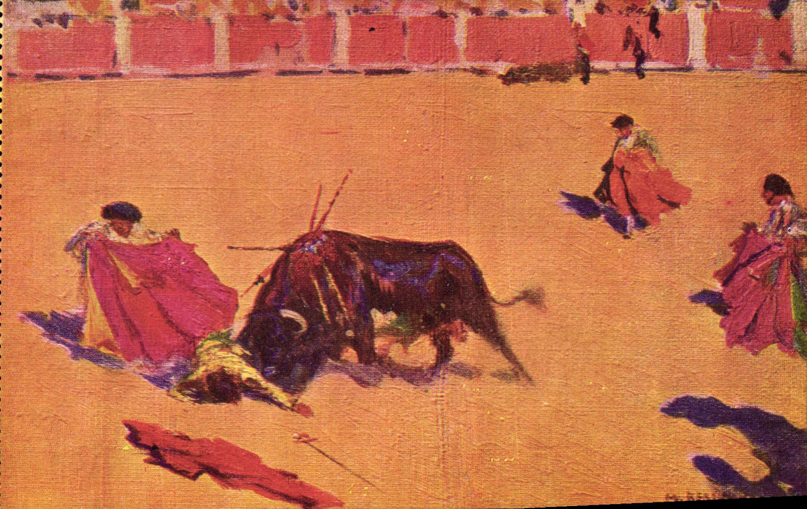 Vintage Postcard Bullfight Bullfight a cogida Bertuchi