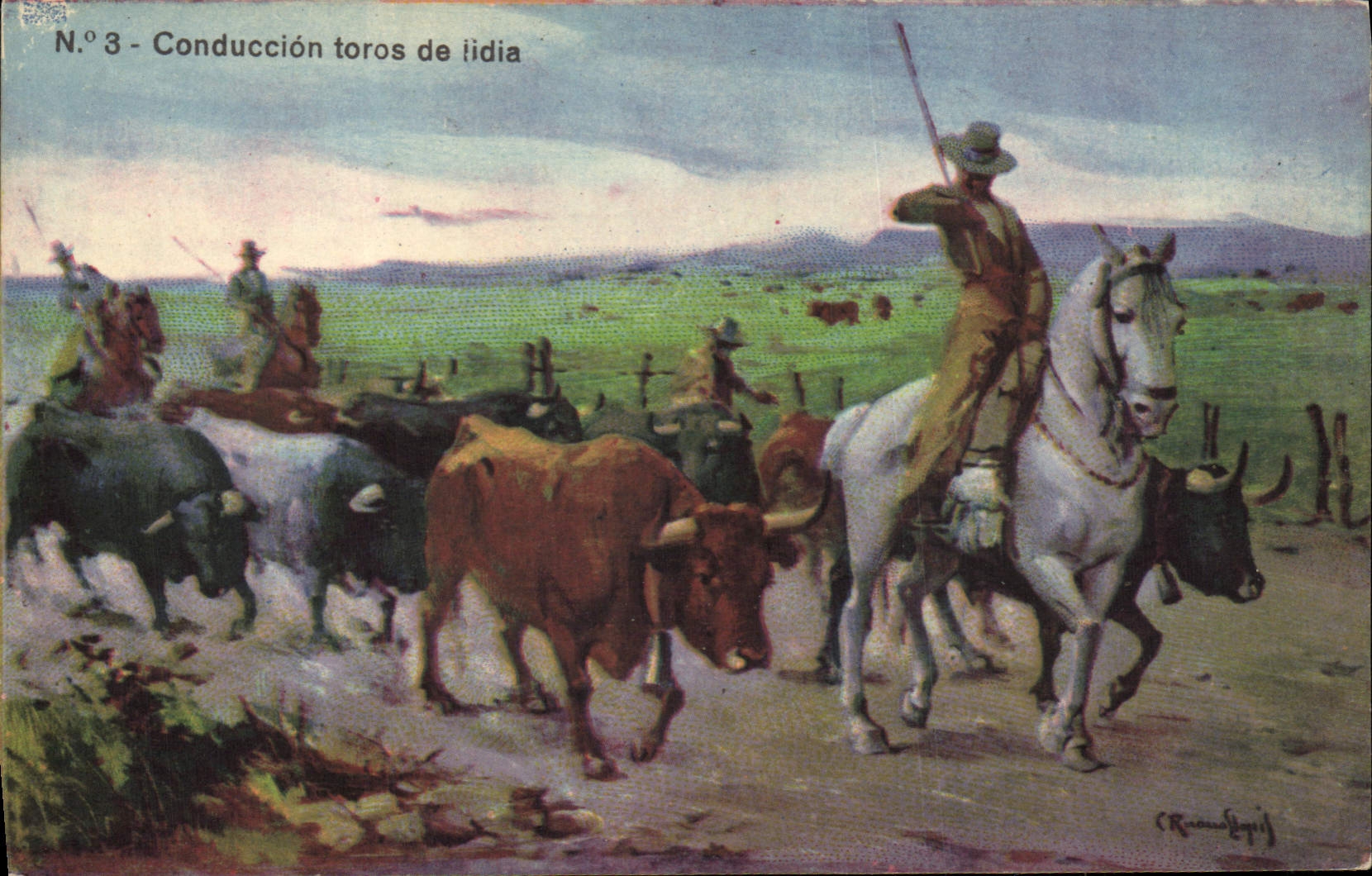 CPA Corrida Course de taureaux Conduccion toros de lidia