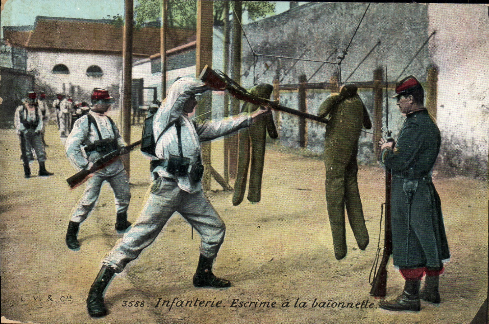 CPA Militaria Infanterie Escrime a la baionnette 