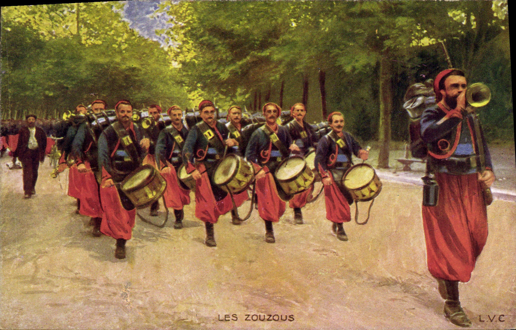 CPA Militaria Les zouzous 