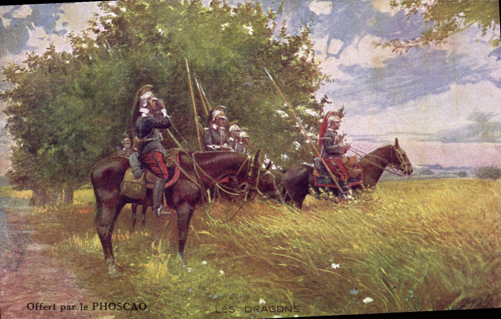 CPA Militaria Les Dragons 