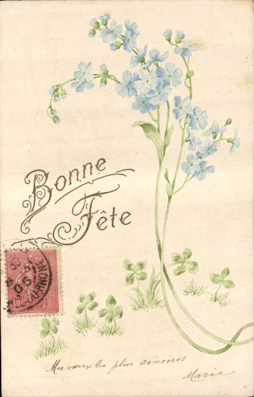 CPA Fantaisie Fleurs 