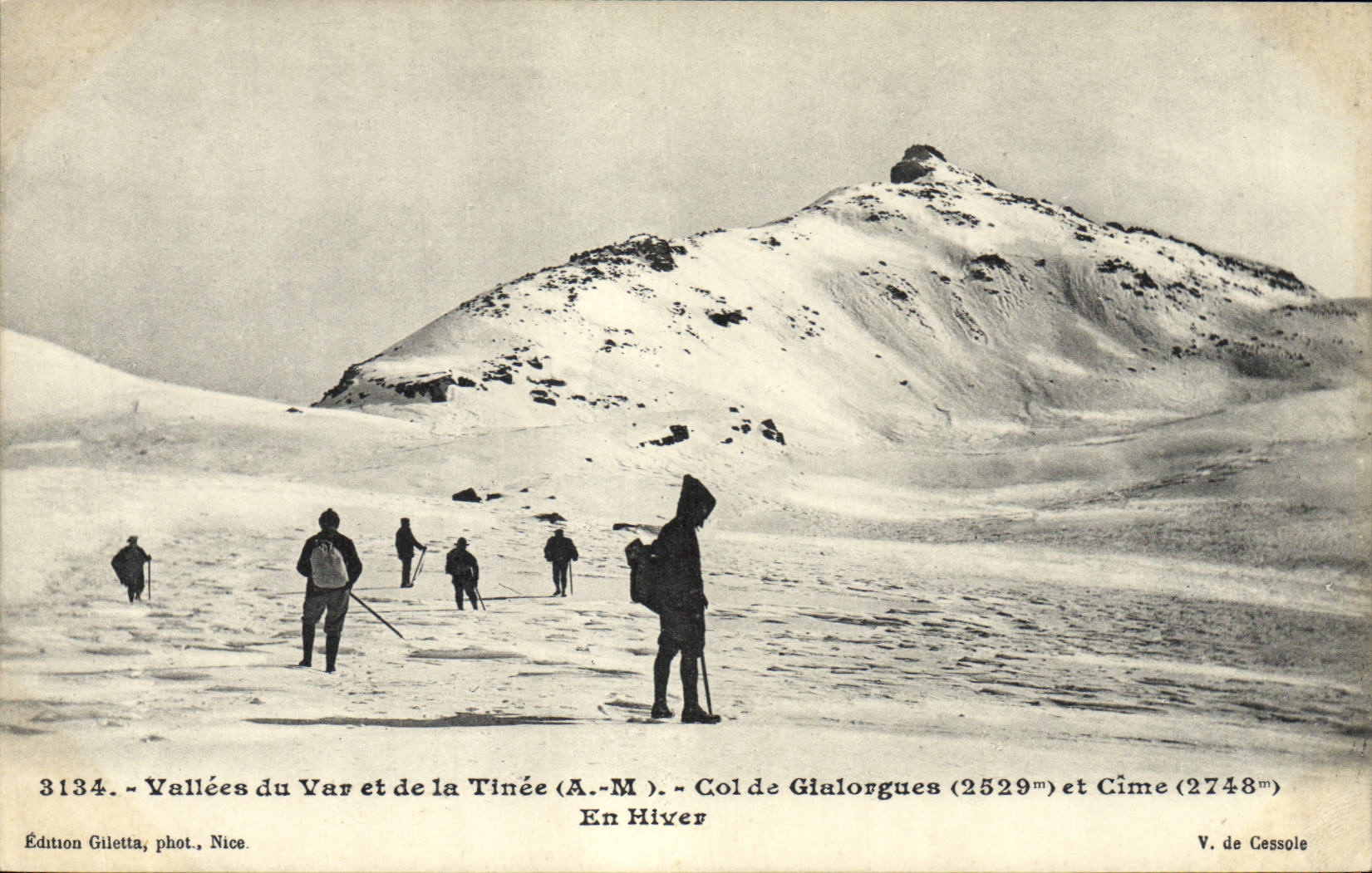 CPA Vallees du Var et de la Timee Col de Gialorgues et Cime En hiver
