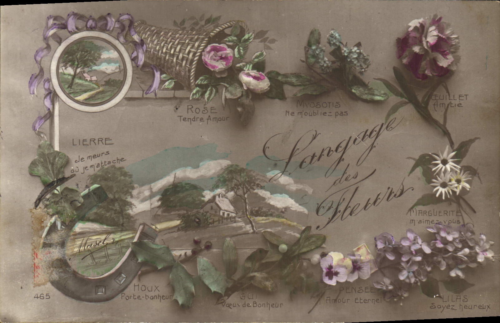 CPA Fantaisie Le langage des Fleurs 