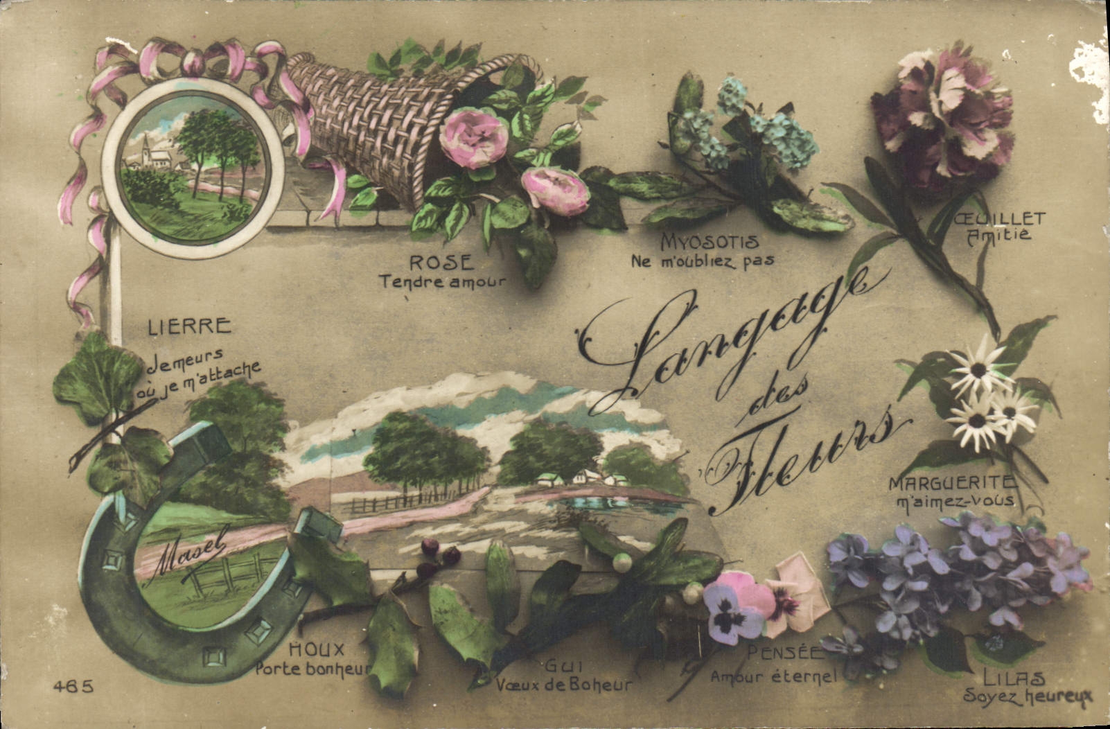 CPA Fantaisie Le langage des Fleurs 