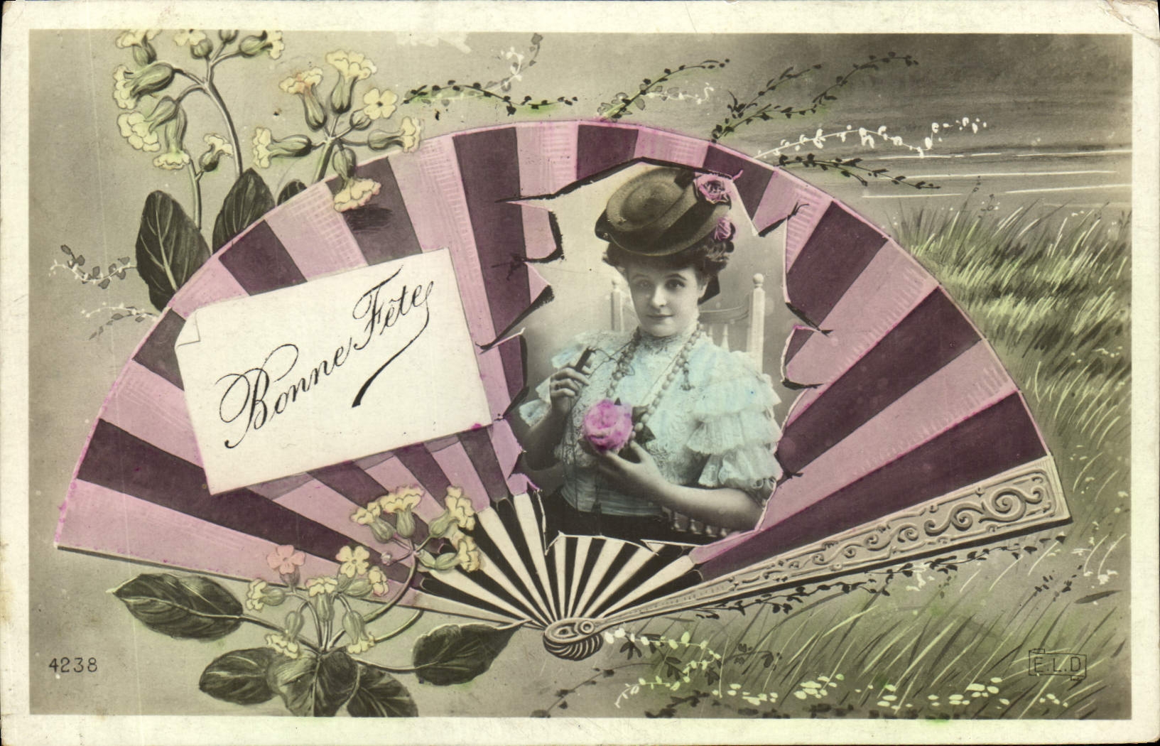 Vintage Postcard Fantasy Woman Range