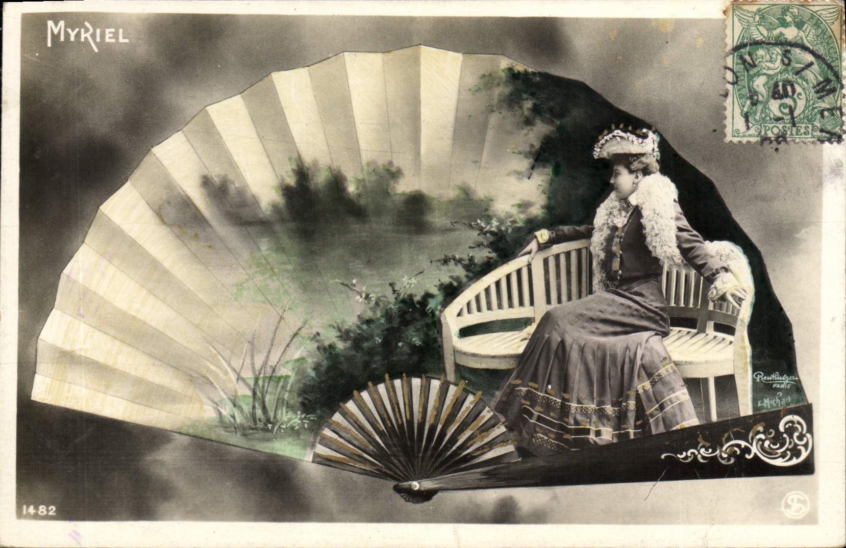 Vintage Postcard Fantasy Woman Myriel Range