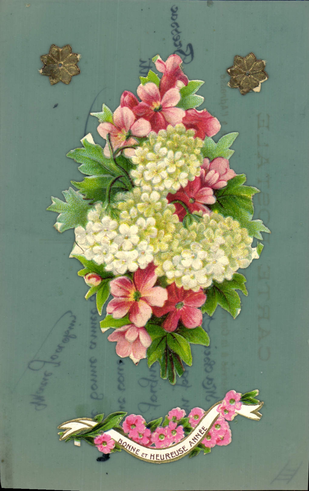 CPA Fantaisie Fleurs (carte transparente)
