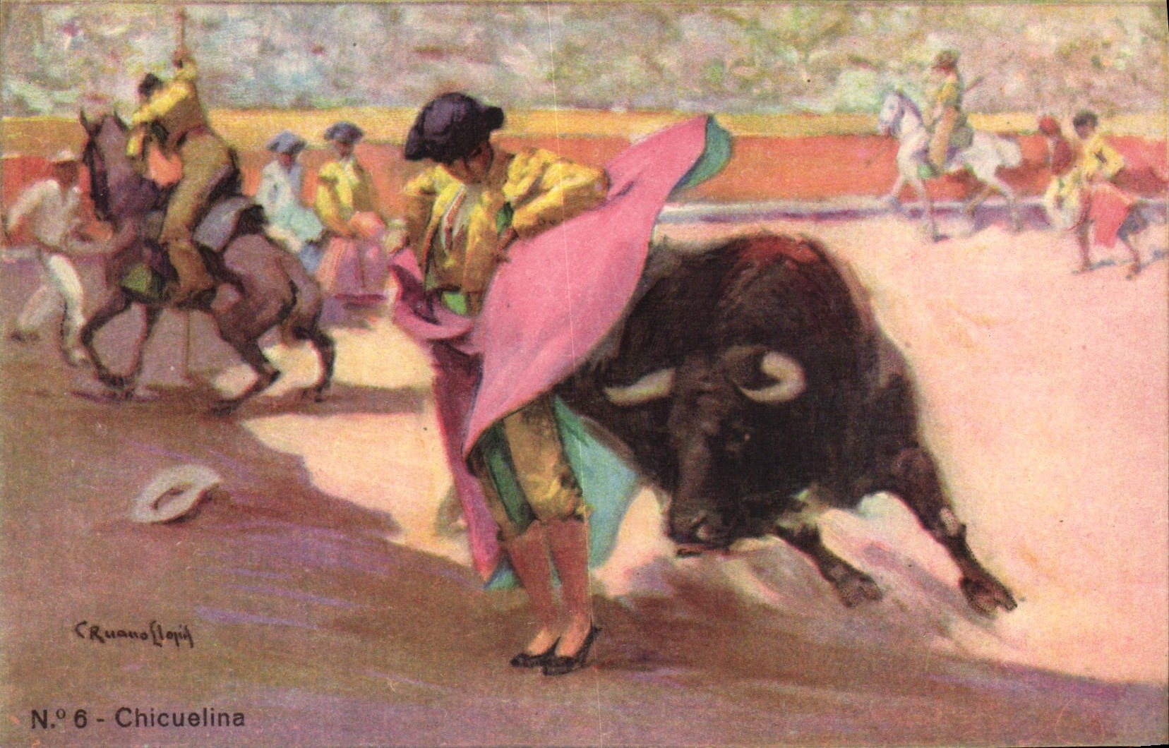 CPA Corrida Course de taureaux Chicuelina 