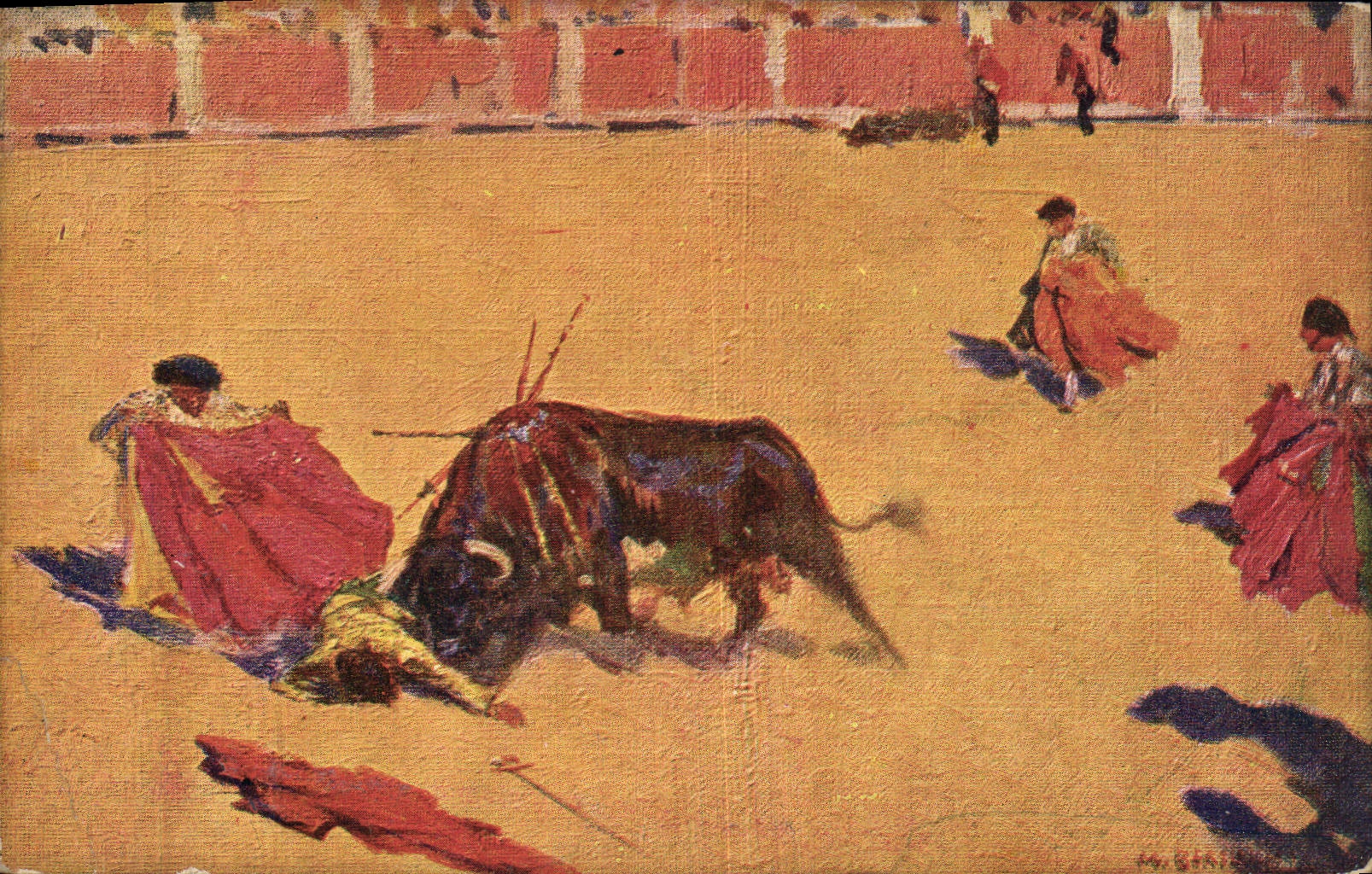 CPA Corrida Course de taureaux Bertuchi 