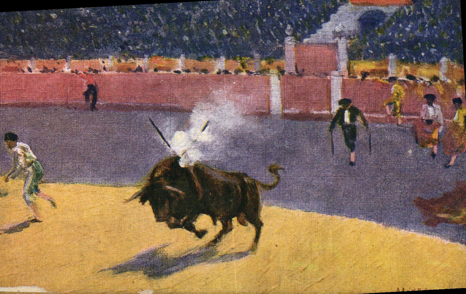 CPA Corrida Course de taureaux Bertuchi 