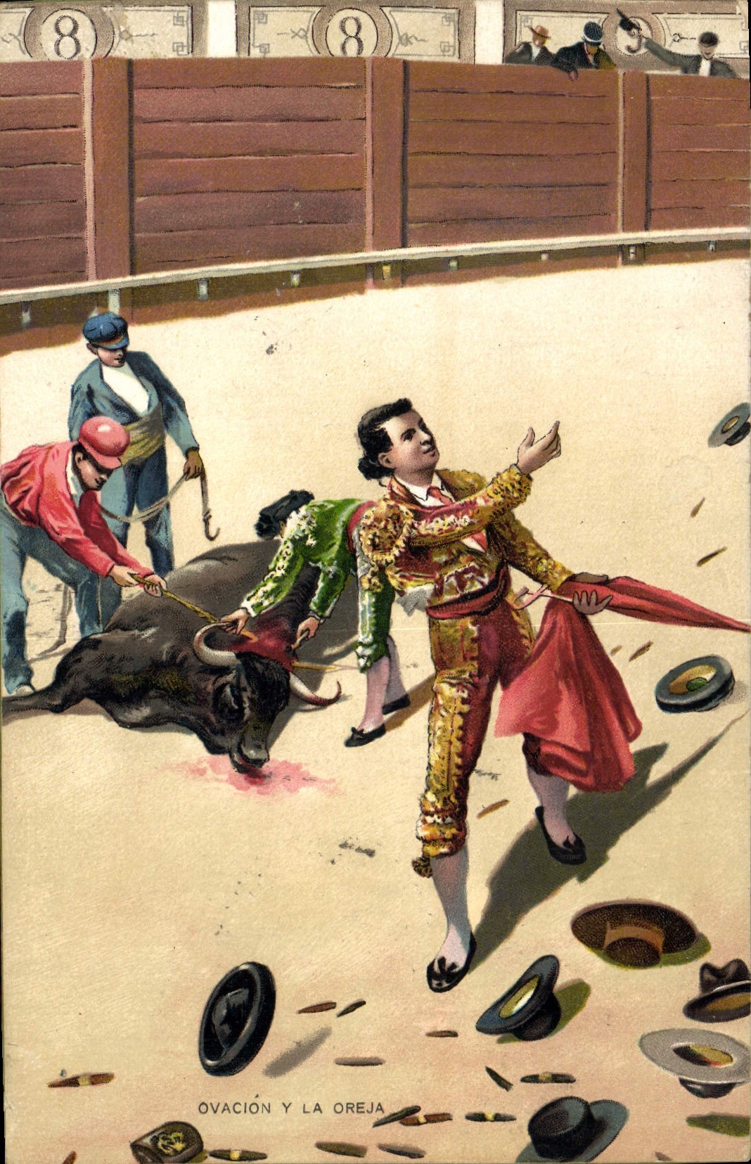 Postal Corrida Corrida de toros Ovacion allí el Oreja