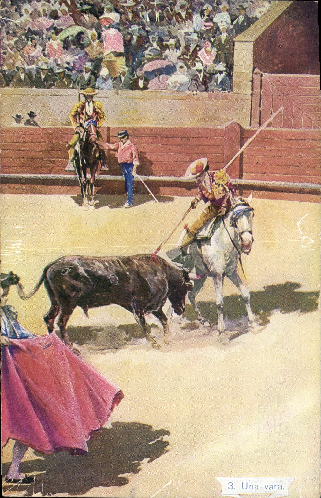 CPA Corrida Course de taureaux Una vara 