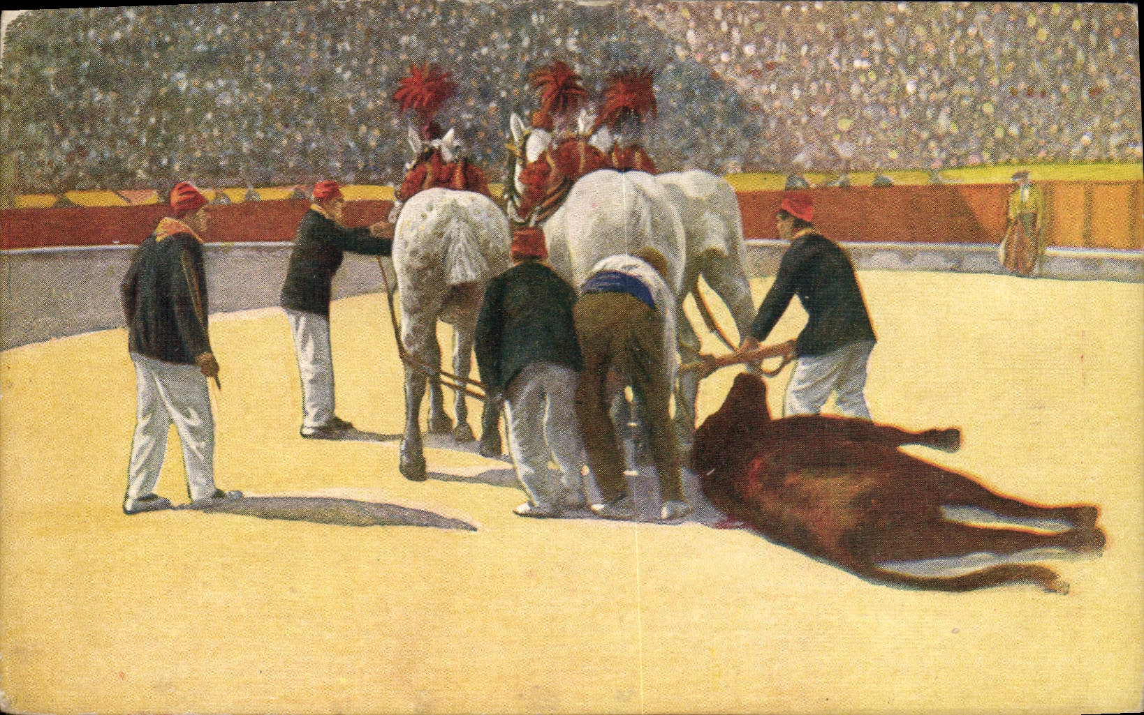 CPA Corrida Course de taureaux Arrastre