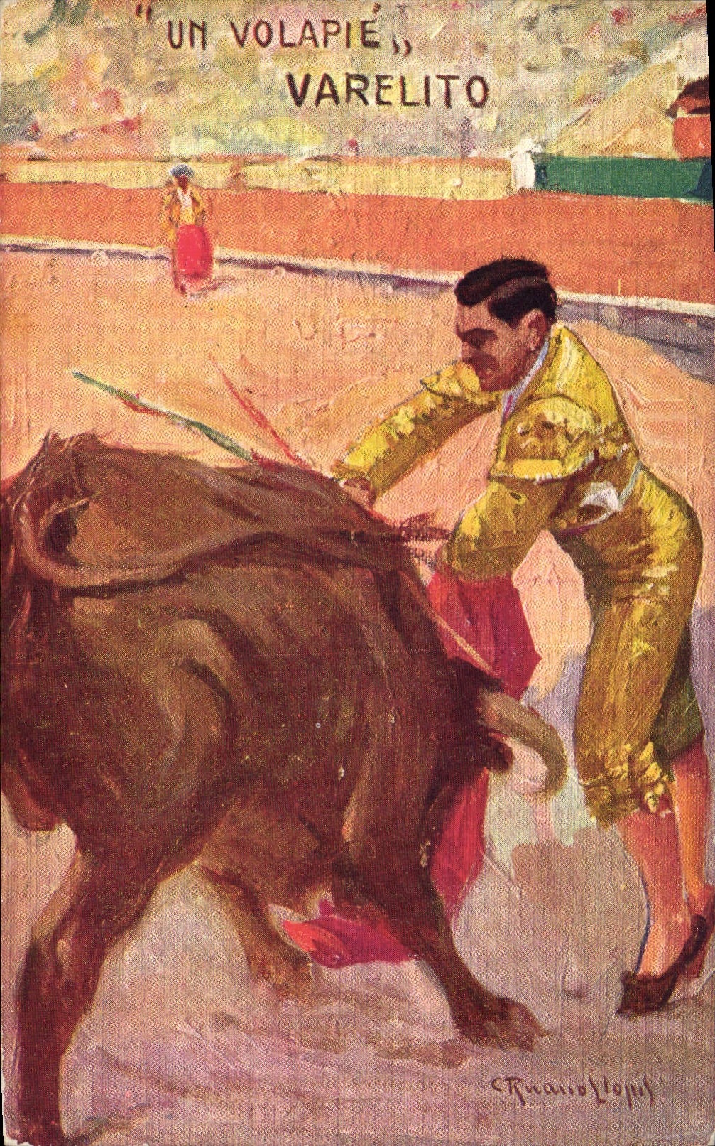 Postal Corrida Corrida de toros Ruano Llopis