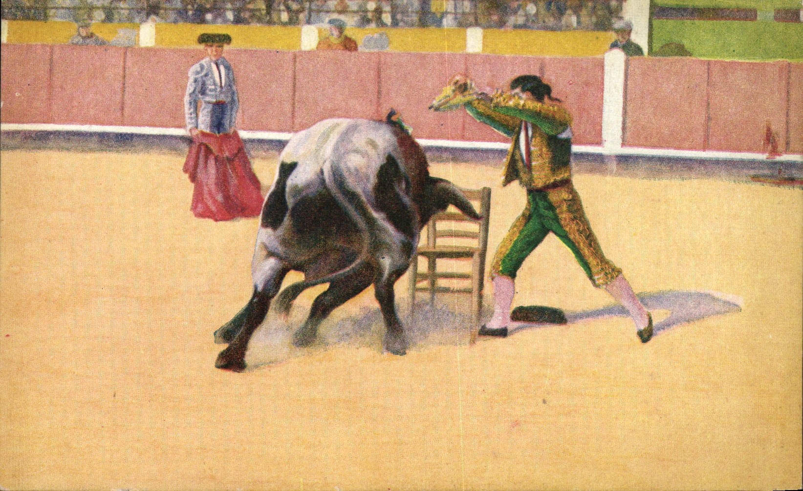 Postal Corrida Corrida de toros Cambiando el por en stil