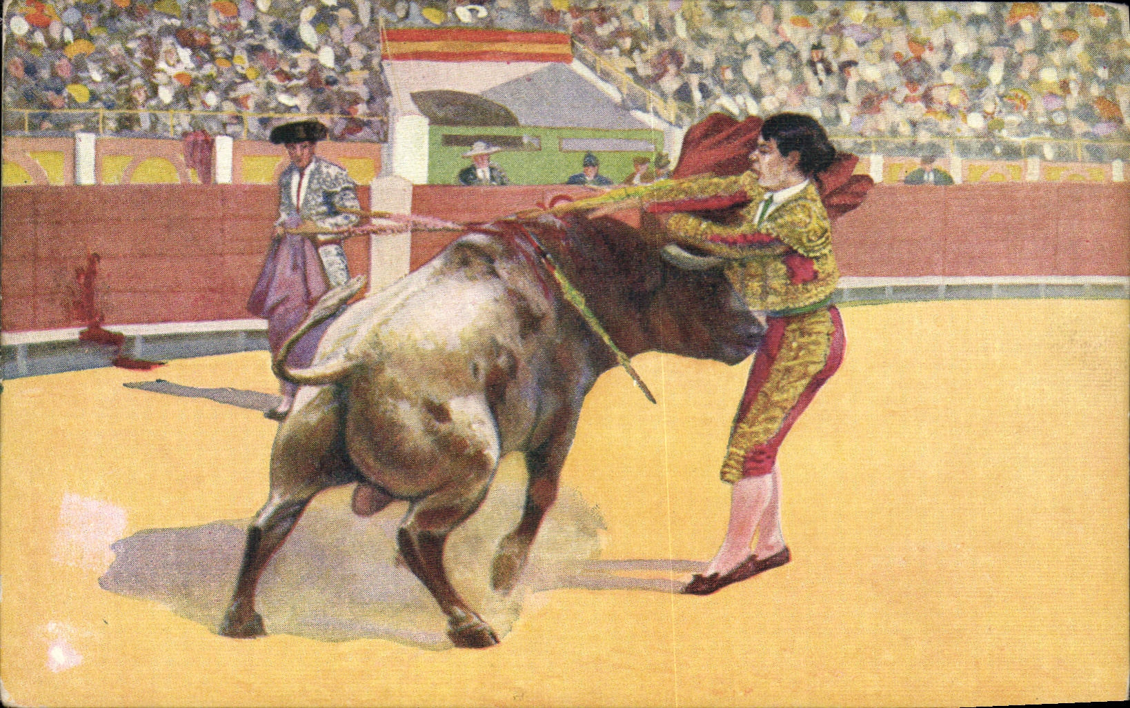 CPA Corrida Course de taureaux Una buena estocada