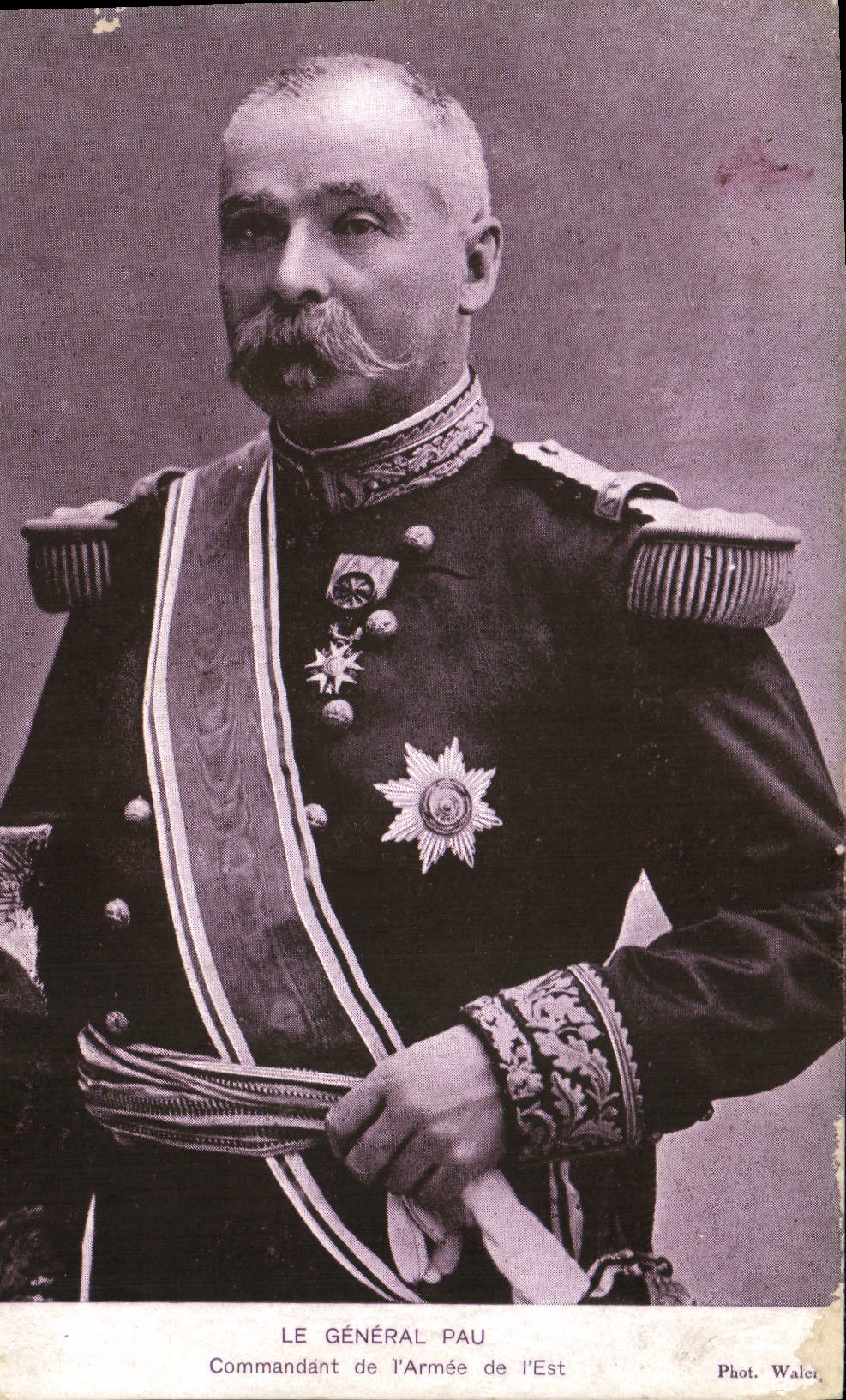 Vintage Postcard General Militaria Pau Ordering of the army of the East