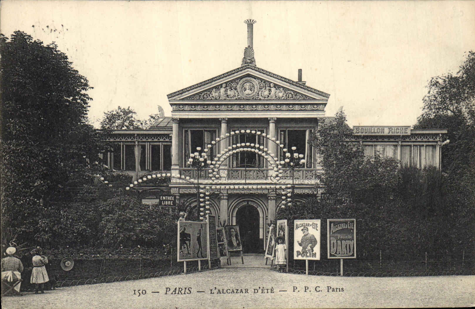 Vintage Postcard Paris Theater Alcazar the summer