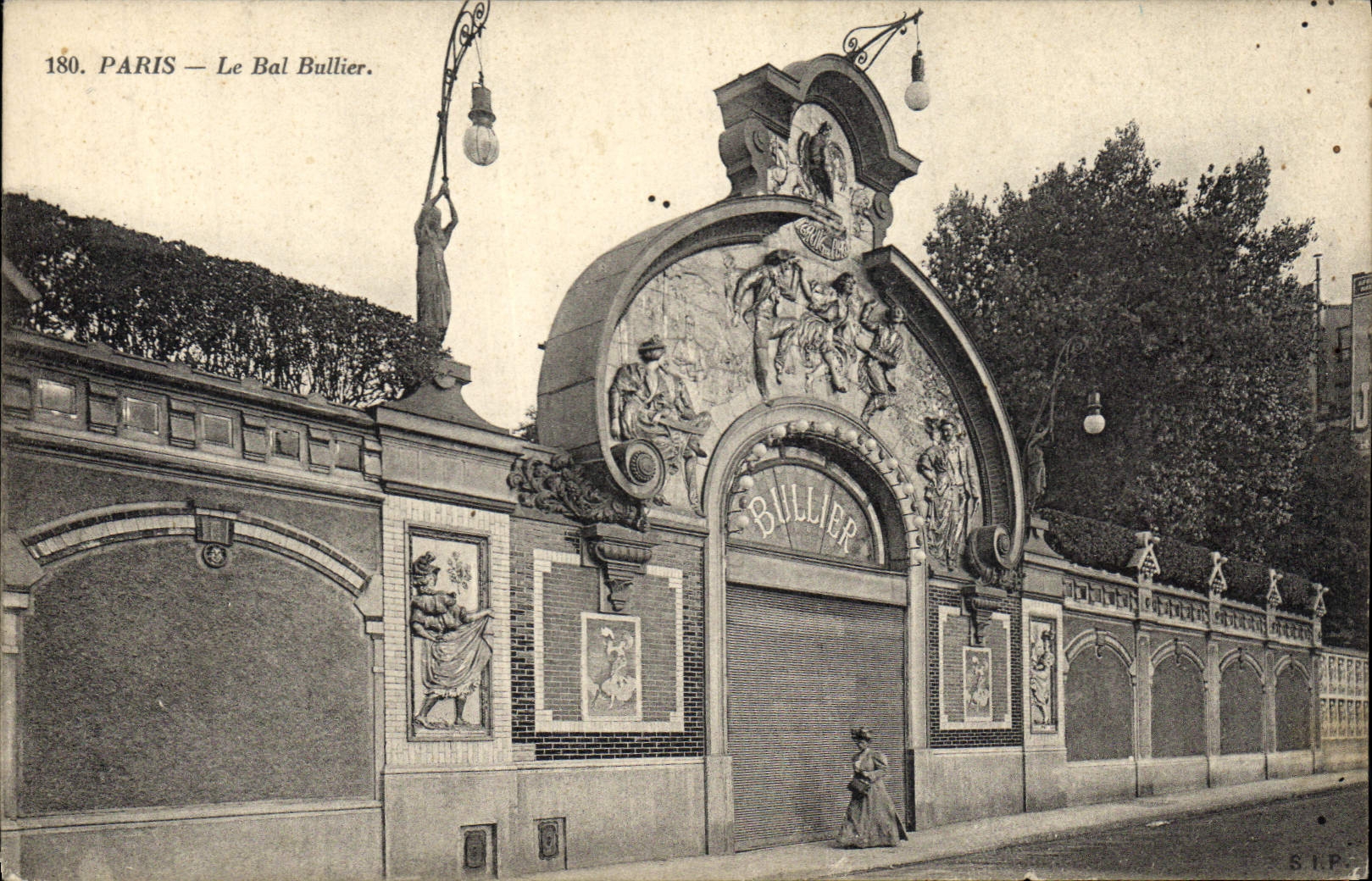 Vintage Postcard Paris Theater the Bullier Ball