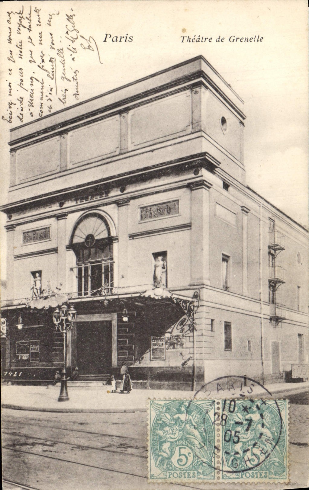 Vintage Postcard Theater of Frenelle Paris