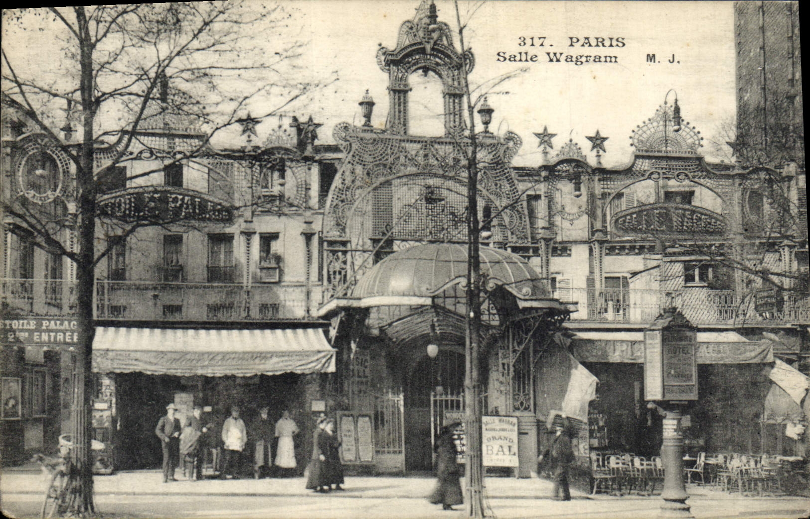 Vintage Postcard Theater Room Wagram Paris