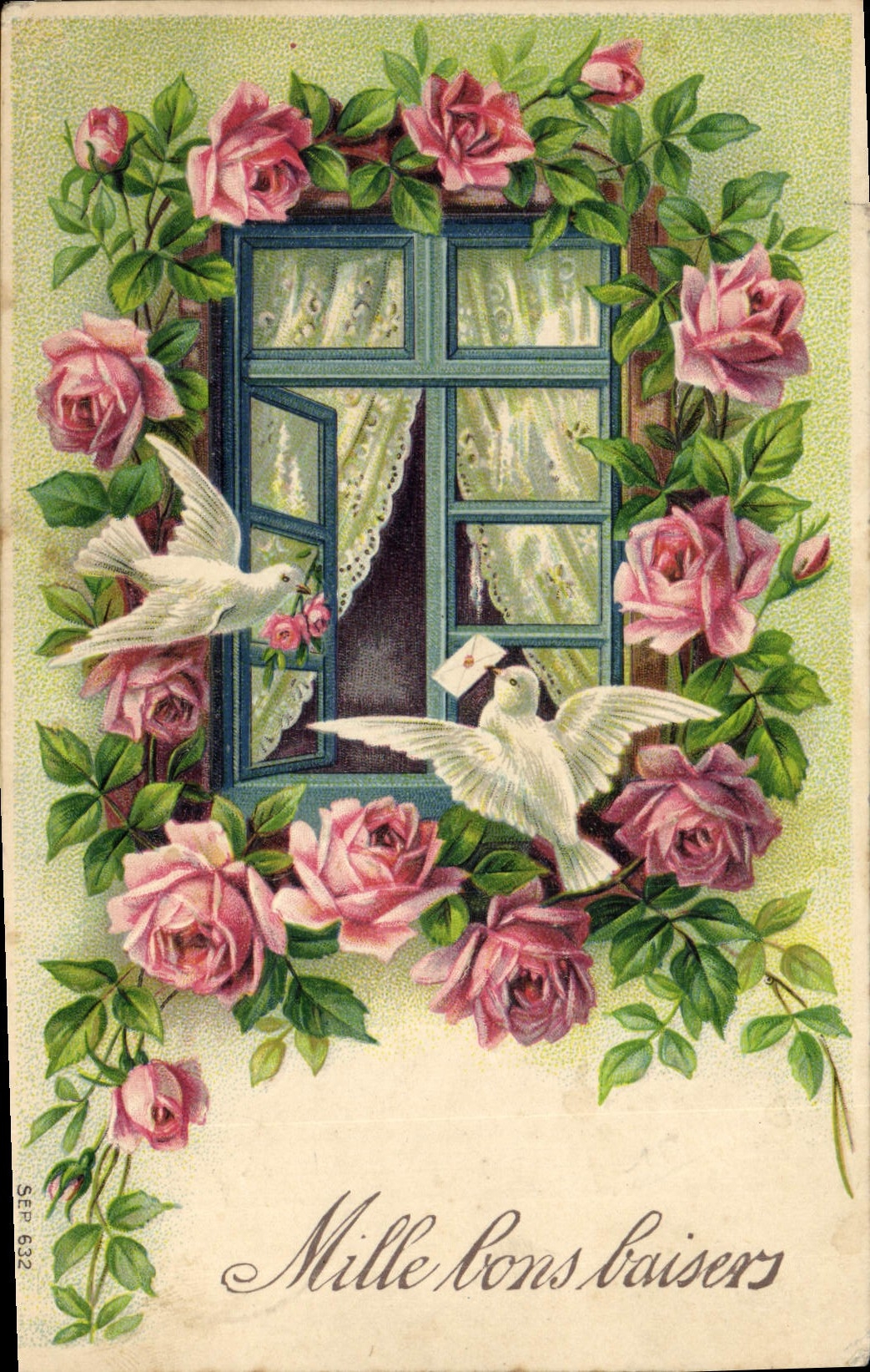 CPA Fantaisie Fleurs Colombes 