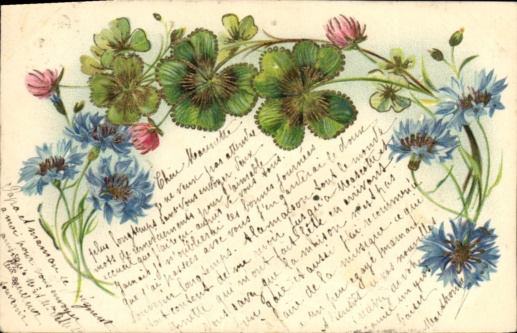 CPA Fantaisie Fleurs 