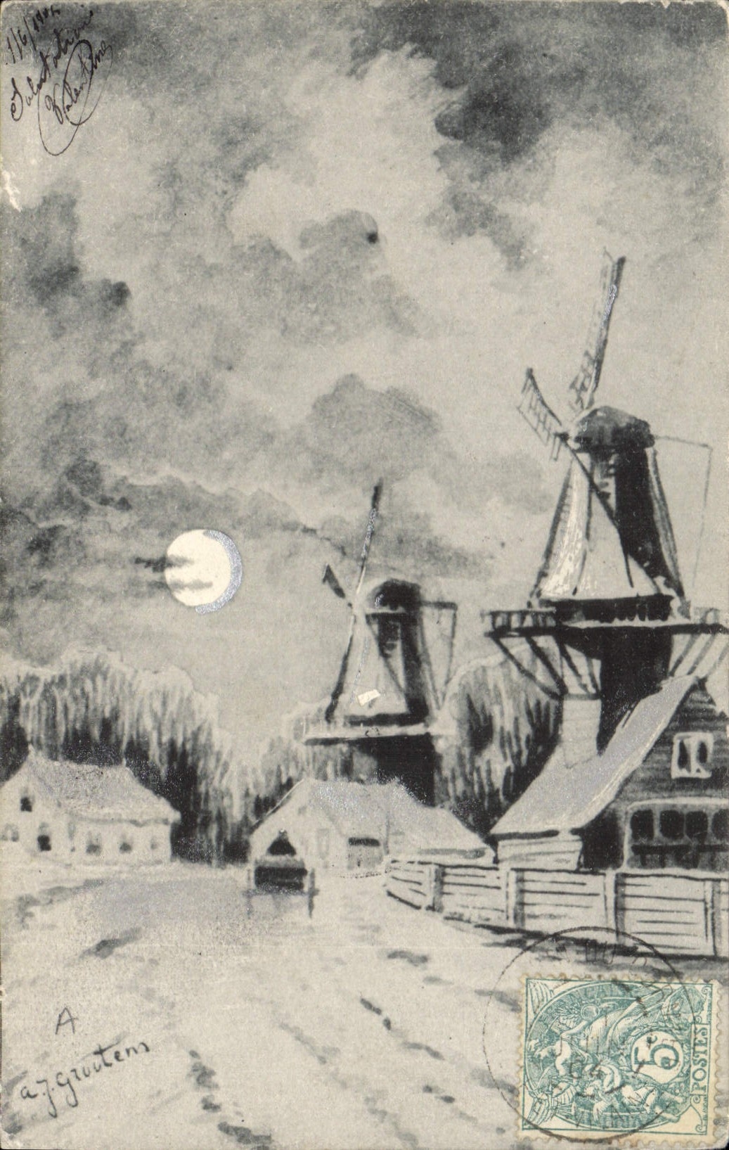 CPA Fantaisie Moulin a vent 
