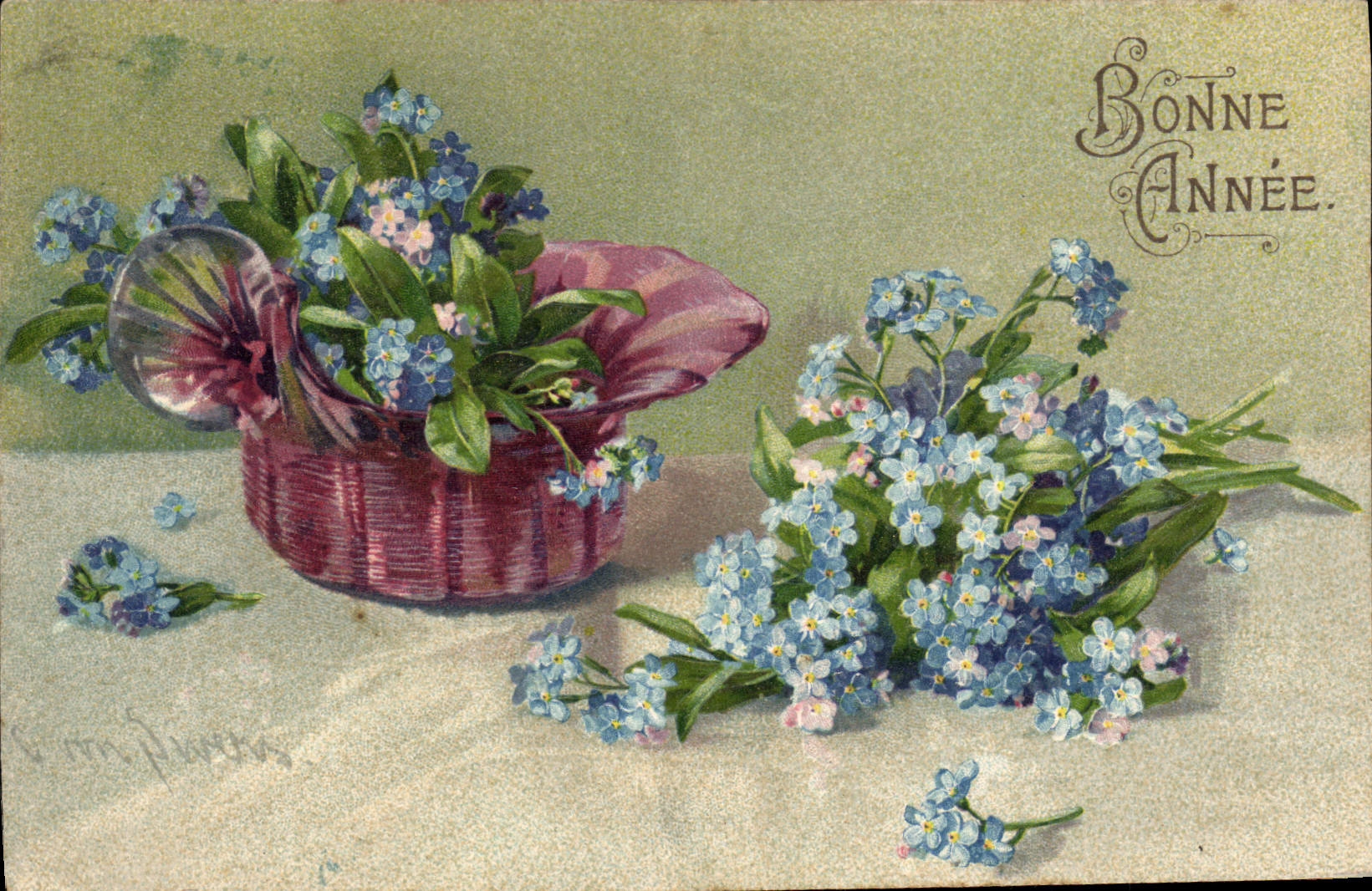 CPA Fantaisie Fleurs 