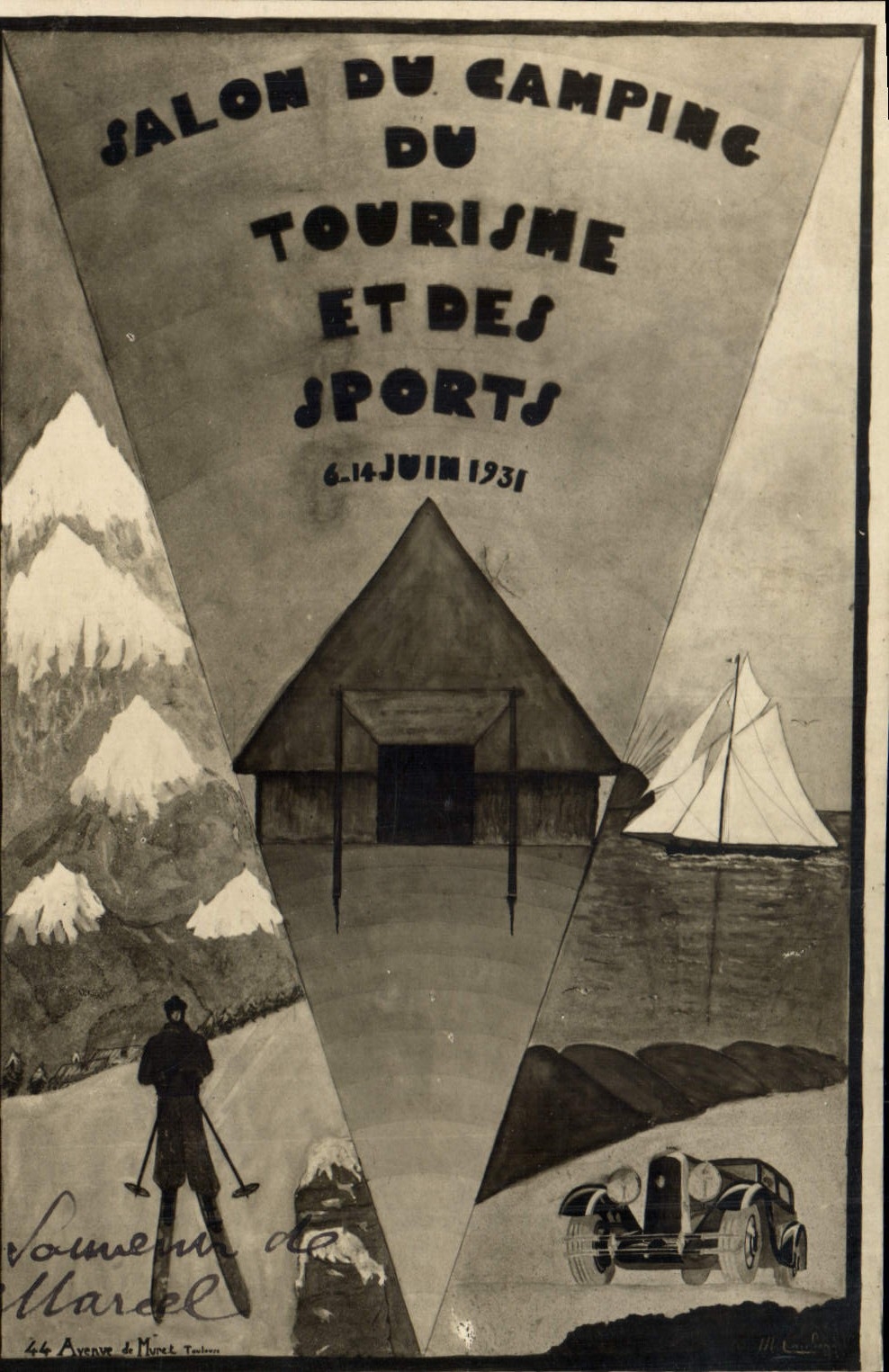 CPA Alpinisme Salon du camping du tourisme et des sports Juin 1931 Automobile 
