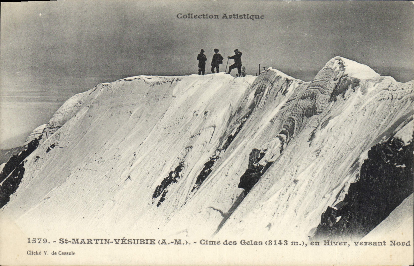 CPA Alpinisme St Martin Vesubie Cime des Gelas En hiver Versant Nord 