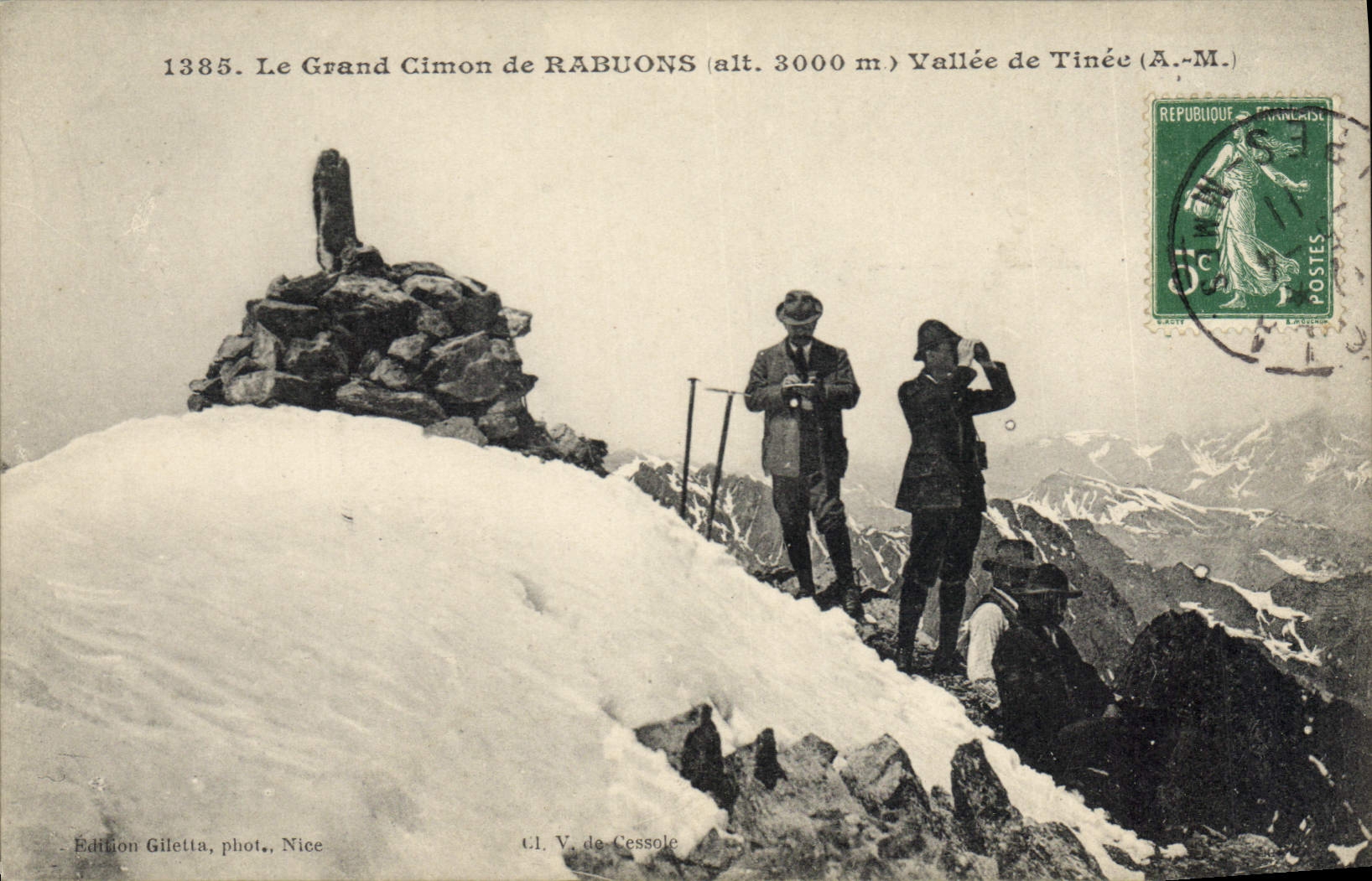 CPA Alpinisme Le grand Cimon de Rabuons Vallee de Tinee 