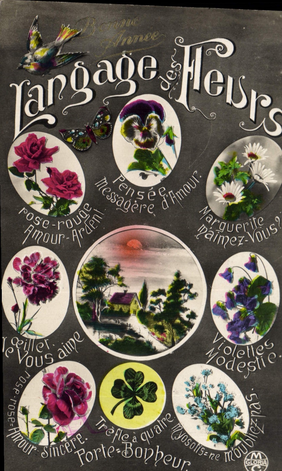 CPA Fantaisie Langage des Fleurs 