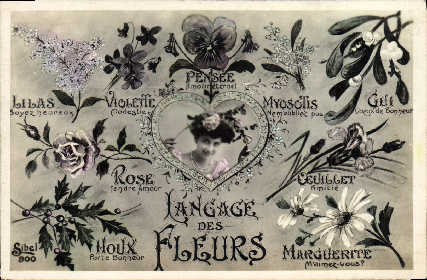 CPA Fantaisie Langage des Fleurs 
