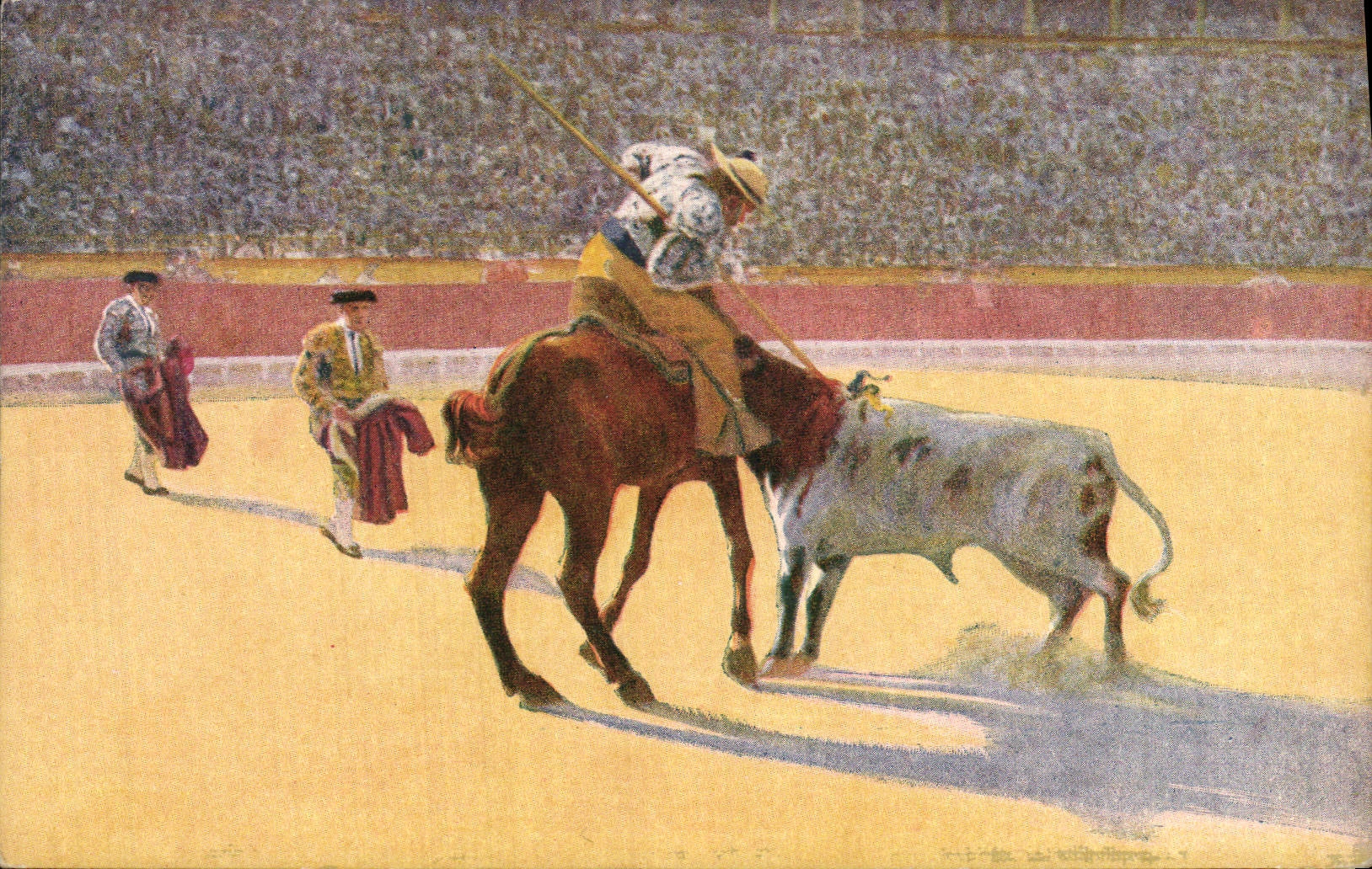 CPA Corrida Course de taureaux Una buena vara 