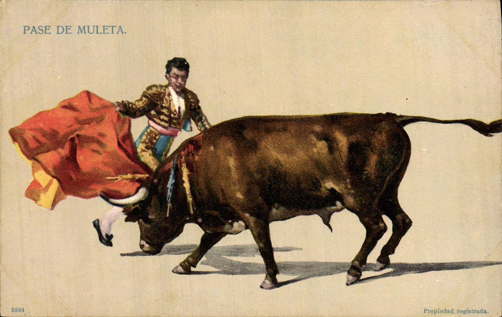 CPA Corrida Course de taureaux Pase de Muleta 