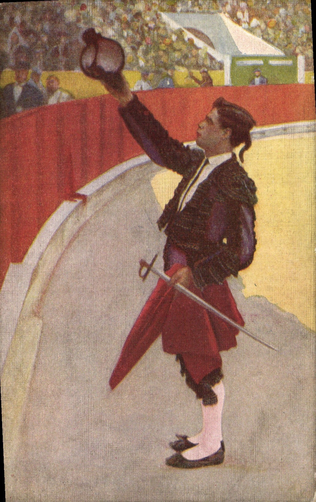 Postal Corrida Corrida de toros un brindia