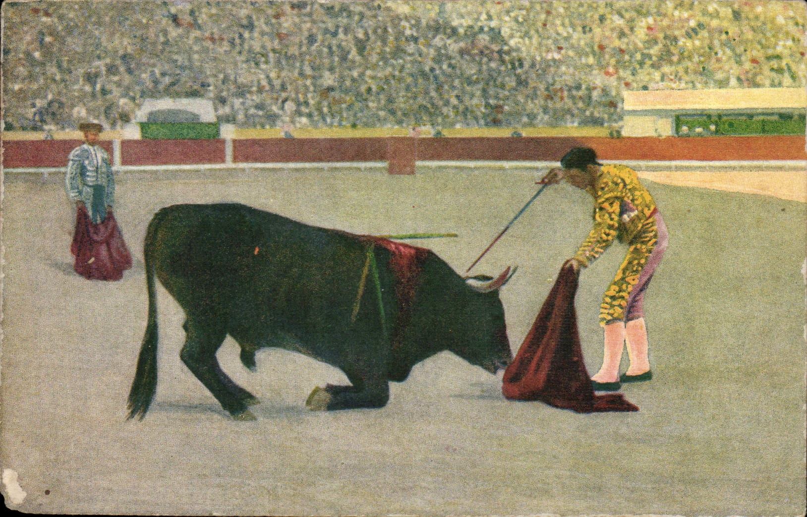 CPA Corrida Course de taureaux Intento de descabello 