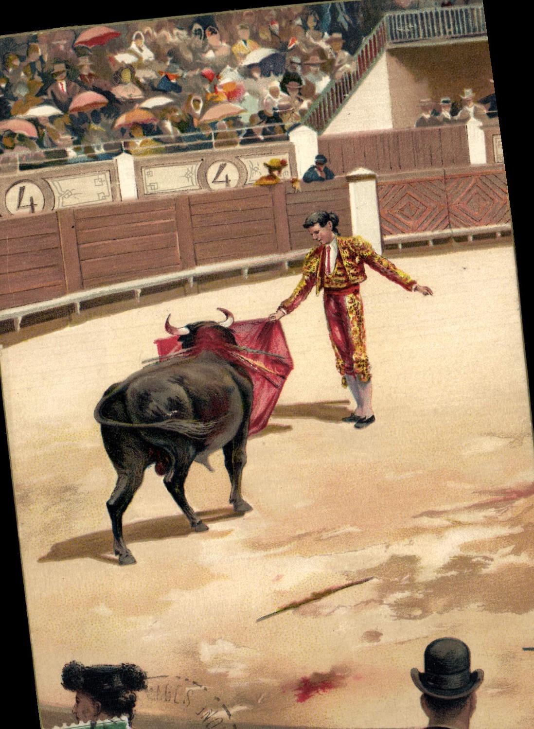 CPA Corrida Course de taureaux Pasando de Muleta