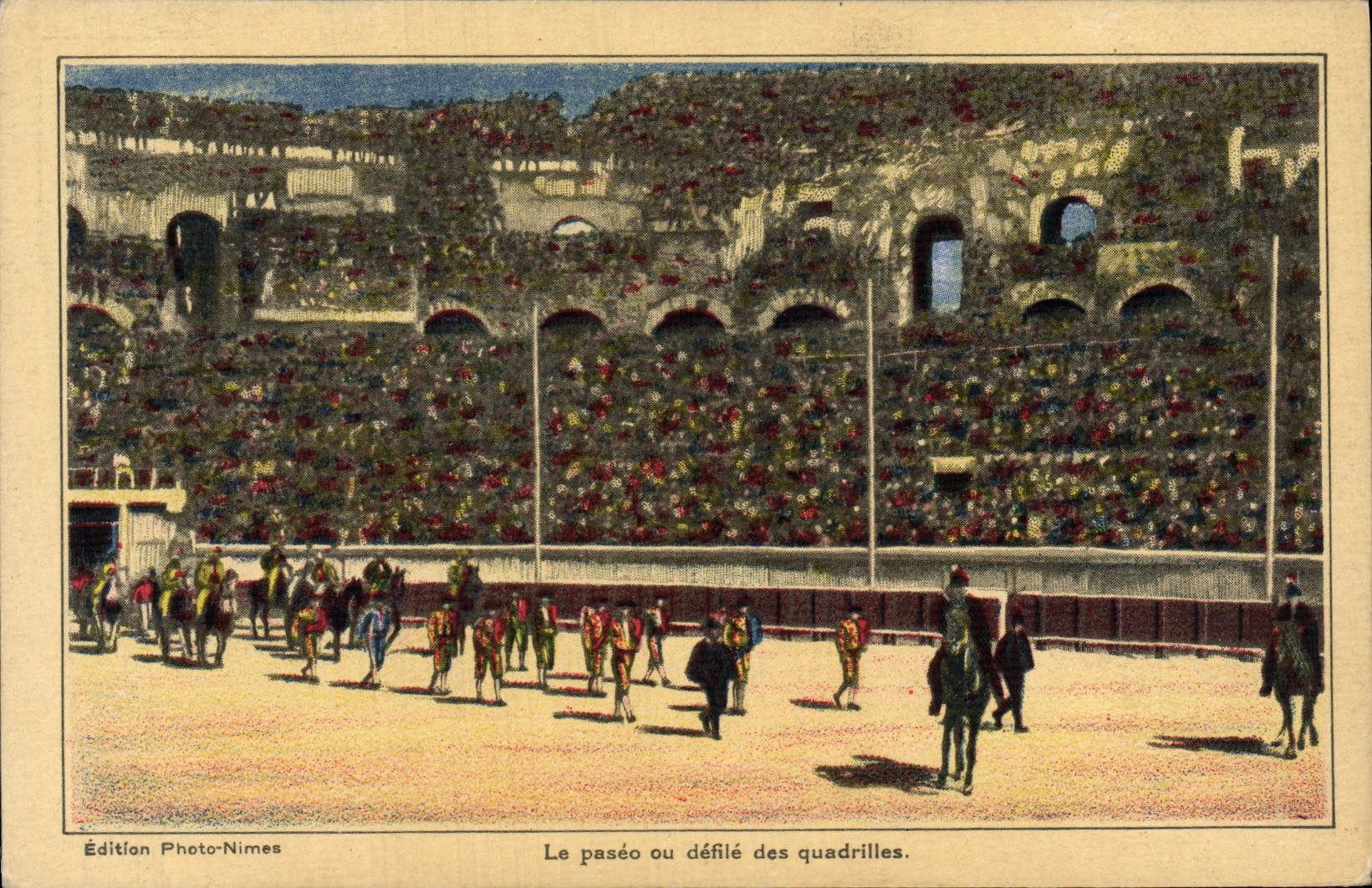 Postal Corrida Corrida de toros el paseo o defil de las cuadrillas