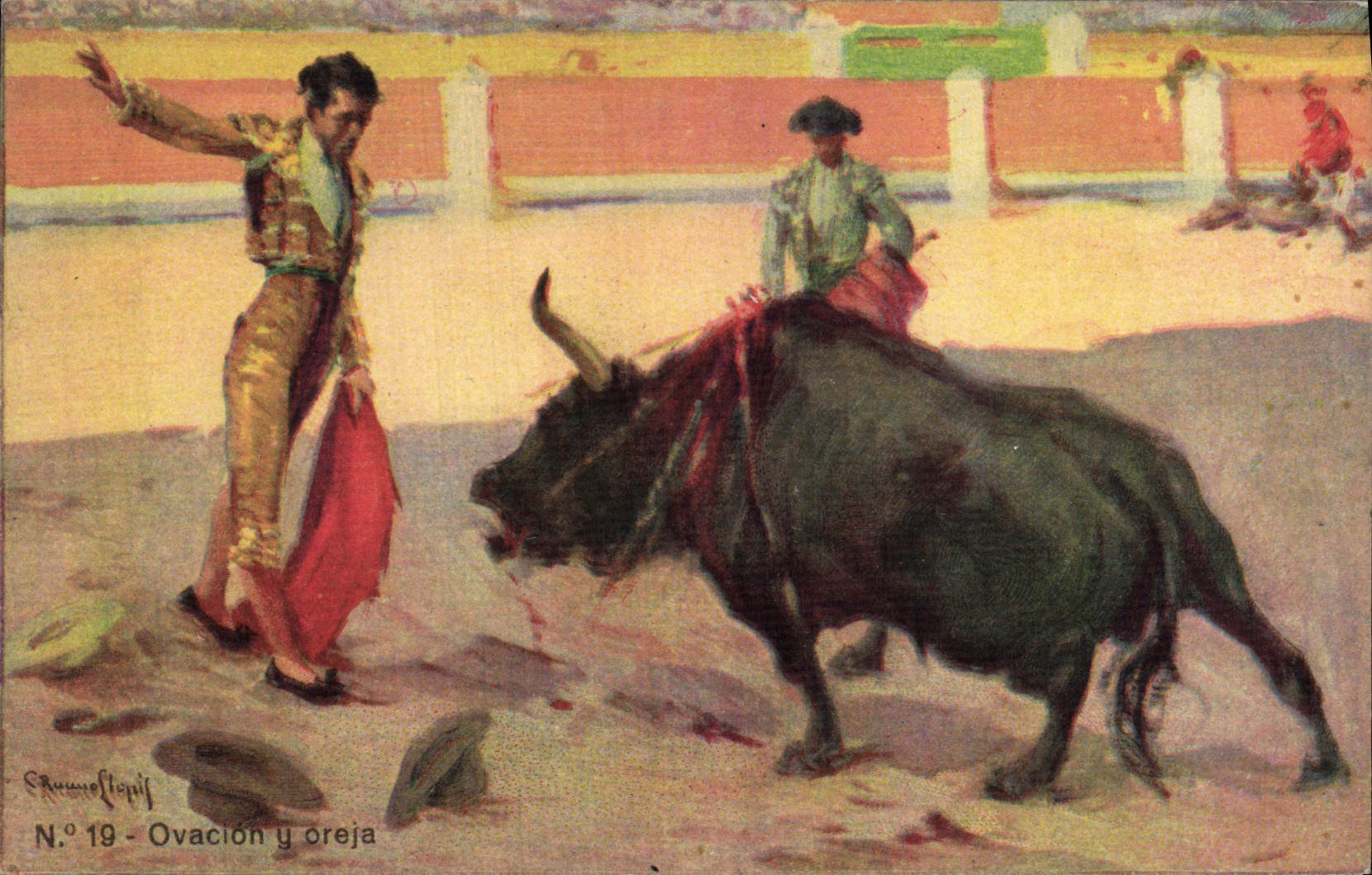 CPA Corrida Course de taureaux Ovacion y oreja