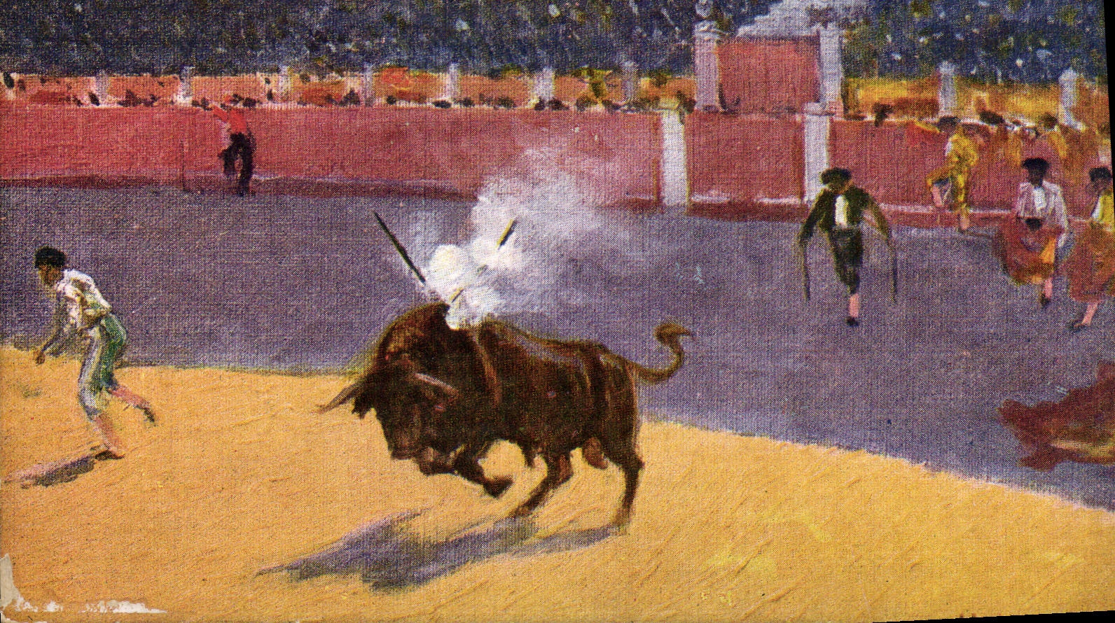 CPA Corrida Course de taureaux Bertuchi