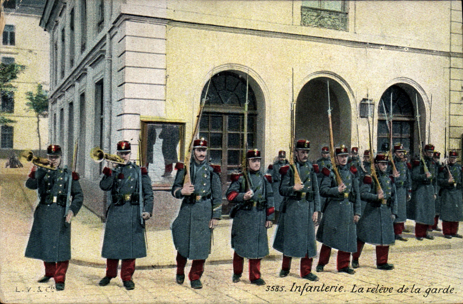 CPA Militaria Infanterie La releve de la garde