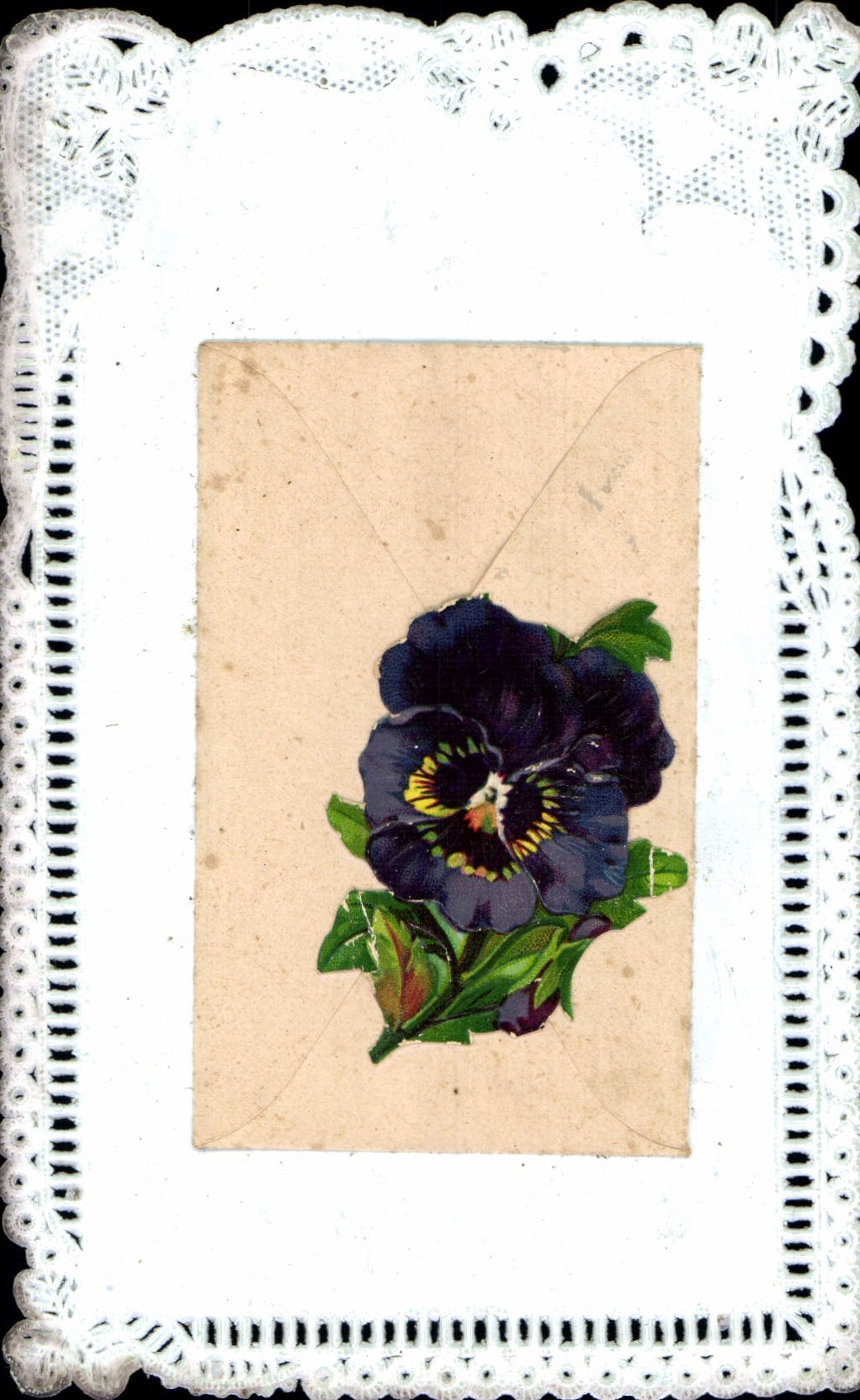 CPA Fantaisie Brodee Fleurs 