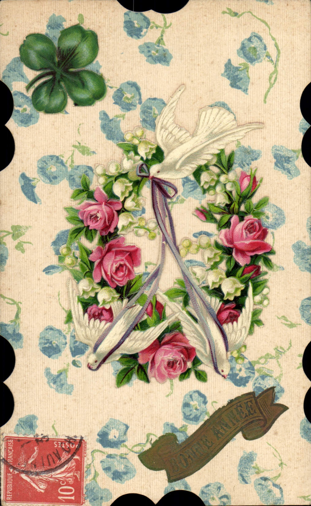 CPA Fantaisie Fleurs Colombes 